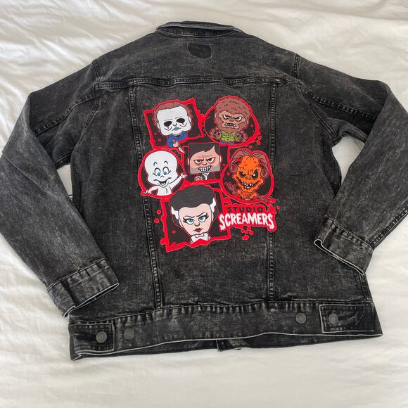 NWT Universal Studios Halloween Horror Nights 2022 Studio Screamers Jean Jacket - Picture 8 of 16